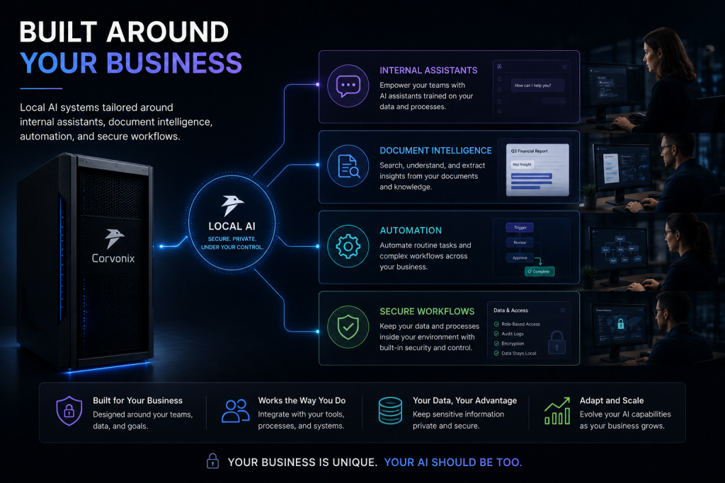 Local AI infrastructure tailored to internal assistants automation and document intelligence